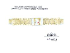 Autêntica pulseira de relógio Invicta Subaqua 14500 ouro aço inoxidável 28 mm comprar usado  Enviando para Brazil