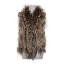 Donnell, futrzana kamizelka, damska, rozmiar: L, brąz, futro królika #JDp na sprzedaż  PL