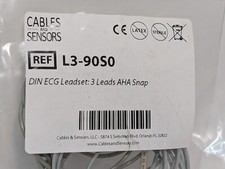 Juego de 3 cables y sensores L3-90S0 DIN ECG AHA Snap segunda mano  Embacar hacia Mexico