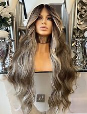 Peruca de renda loira frente de renda peruca de balayage marrom peruca loira rainha B comprar usado  Enviando para Brazil