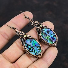 Brincos pendentes/gota embrulhados com fio para presente de namorados de cobre concha Abalone 2,99" comprar usado  Enviando para Brazil