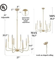 Gold chandelier modern for sale  Fort Wayne