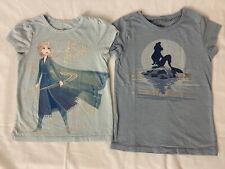 Usado, 🔥2 camisetas pequenas Disney Princess Girls tamanho 5🔥 Ariel Elsa Frozen 2 reflexivas comprar usado  Enviando para Brazil