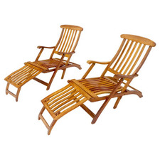 Pair solid teak for sale  USA