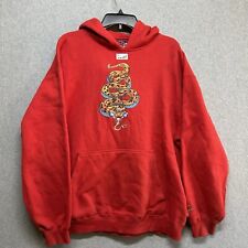 Usado, Moletom com capuz vintage JNCO jeans logotipo cobra anos 90 Y2K tamanho XL vermelho grande decalque comprar usado  Enviando para Brazil