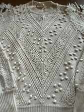 Maglione panna ponpon usato  Messina