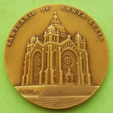 Monumento Histórico Igreja Neo-Bizantina de Santa Luzia GRANDE Medalha de Bronze por BERARDO!, usado comprar usado  Enviando para Brazil