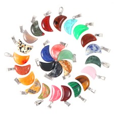 Pingente de pedra natural lua cura cristal reiki pedra preciosa fabricação de joias 30 peças comprar usado  Enviando para Brazil