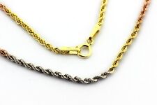 collana CORDA in oro 18kt. a 3 colori oro bianco rosa giallo cm.45 gr.1,70 comprar usado  Enviando para Brazil