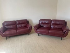Seater leather sofas for sale  HORSHAM