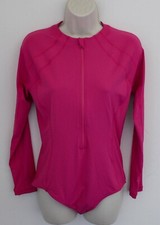Usado, Maiô Athleta One Piece Rashguard rosa médio protetor solar manga longa surf zíper comprar usado  Enviando para Brazil