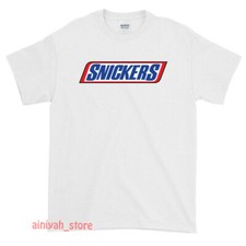 Nova Camiseta Masculina Engraçada Americana Logotipo Barra de Chocolate Snickers EUA Tamanho P - XXL comprar usado  Enviando para Brazil