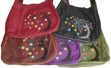 BOLSA BOHO VIAGEM FESTIVAL HIPPIE HOBO ALGODÃO NEPALÊS COMÉRCIO JUSTO ÁRVORE DA VIDA comprar usado  Enviando para Brazil