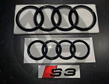 CONJUNTO DE GRADE/BOTA Audi S3 2013-2020 emblemas pretos brilhantes comprar usado  Enviando para Brazil