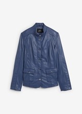 Lederjacke lammnappa indigobla gebraucht kaufen  Deutschland