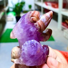 Estátua de golfinho esculpida em cristal quartzo ametista sonho natural 78G, usado comprar usado Estátua de golfinho esculpida em cristal quartzo ametista sonho natural 78G, usado comprar usado  Enviando para Brazil