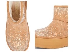 NOVAS Botas Madden Girl Ease HR Plataforma de Strass Pele Sintética 9.5 TAN *Botinhas Aconchegantes comprar usado  Enviando para Brazil