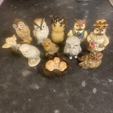 Collection owl figurines for sale  SWINDON