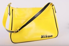 Bolsa tote de transporte macia amarela vinil vintage década de 1970 Nikon com alça comprar usado  Enviando para Brazil