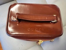 Estojo de maquiagem Gucci vendido marrom pequeno usado comprar usado  Enviando para Brazil