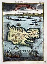 Usado, 1719 Islandia, Mapa Miniatura De Mallet, A Mano Coloreado comprar usado  Enviando para Brazil