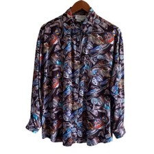 Blusa feminina Silk Studio Harley Davidson manga longa grande acampamento Y2K motociclista retrô comprar usado  Enviando para Brazil