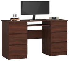 AKORD BIURKO KOMPUTEROWE A-11 135 cm 6 SZUFLAD WENGE na sprzedaż  PL