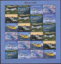 NOVA ZELÂNDIA 2001 Aeronave, Edição Limitada Folha Miniatura MNH comprar usado  Enviando para Brazil