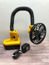 Ventilador recarregável sem fio O2Cool luz industrial amarelo preto pescoço de dobra longa comprar usado  Enviando para Brazil
