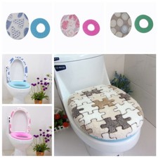 Juego de 2 piezas de almohadillas de asiento lavables para tapete + tapa para calentador de baño inodoro armario segunda mano  Embacar hacia Mexico