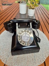 Telefone de mesa PMG Telecom preto baquelite 300 c1950s - Restaurado, testado e funcionando comprar usado  Enviando para Brazil