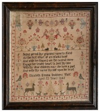 Antique sampler framed for sale  MORPETH