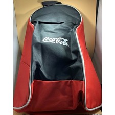 Mochila de lona vermelha e preta logotipo Coca-Cola LEED'S, traseira acolchoada unissex adulta nova sem etiquetas comprar usado  Enviando para Brazil
