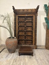 Bajot de mesa de centro baixo de madeira feito à mão | Decoração rústica de banquinho indiano Chowki comprar usado  Enviando para Brazil