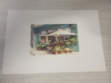 Postcard watercolor jardin d'occasion  Expédié en Belgium