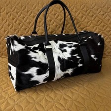 Bolsa de viagem feita à mão de couro bovino couro de vaca Weekender Duffel academia comprar usado  Enviando para Brazil