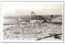 Cartão postal vintage não publicado foto AK RPPC dragagem de ouro Fairbanks Alaska c1940 comprar usado  Enviando para Brazil