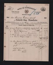 Mannheim rechnung 1900 gebraucht kaufen  Leipzig