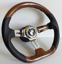 Volante compatível com BMW fundo plano madeira cromado esporte E31 E34 E36 92-96, usado comprar usado  Enviando para Brazil