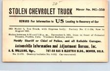 Postal card stolen for sale  Independence