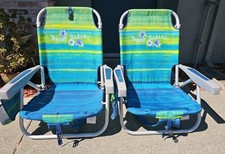 Mochila Tommy Bahama cadeiras de praia par reclinável listrado suporte para copo de hibisco comprar usado  Enviando para Brazil