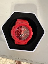 Usado, Relógio feminino Casio G-SHOCK Baby-G BGA-195M-4AJF mostrador vermelho cravejado do Japão BNB comprar usado  Enviando para Brazil