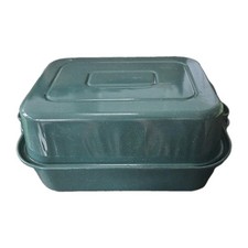 Assador retangular vintage de granito 21 pol. forno com tampa. Accom até 25 lb comprar usado  Enviando para Brazil