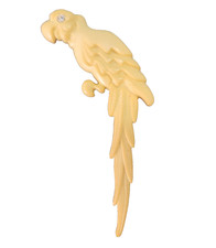 Cream parrot brooch for sale  UK