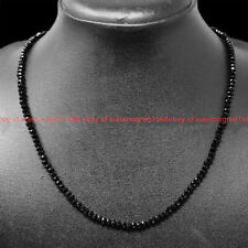 Colar de contas redondas espinélio preto qualidade brilhante facetado 3 mm 16-36"" comprar usado  Enviando para Brazil