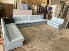 Blue leather modular for sale  BRADFORD