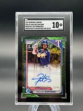 Usado, 2024 Bowman Chrome 1º Paulino Santana /99 Verde Reptiliano Auto SGC 10 NB1 comprar usado  Enviando para Brazil