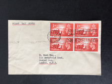 T GB 1948 CHANNEL ISLANDS 1d BLOCO x 4 ON FDC COVER TO LONDRES comprar usado  Enviando para Brazil