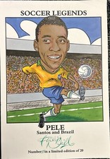 Signed pele brazil for sale  EPSOM