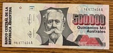 Argentina 500 000 d'occasion  Expédié en Belgium